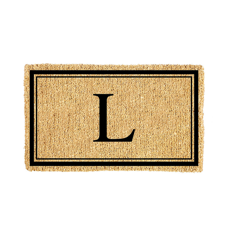 Monogram Coir Mat, Letter  "L"