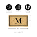 Monogram Coir Mat, Letter  "M"