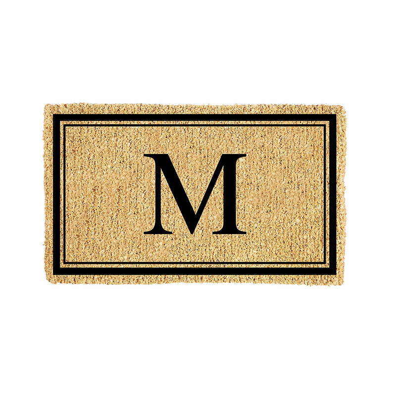 Monogram Coir Mat, Letter  "M"