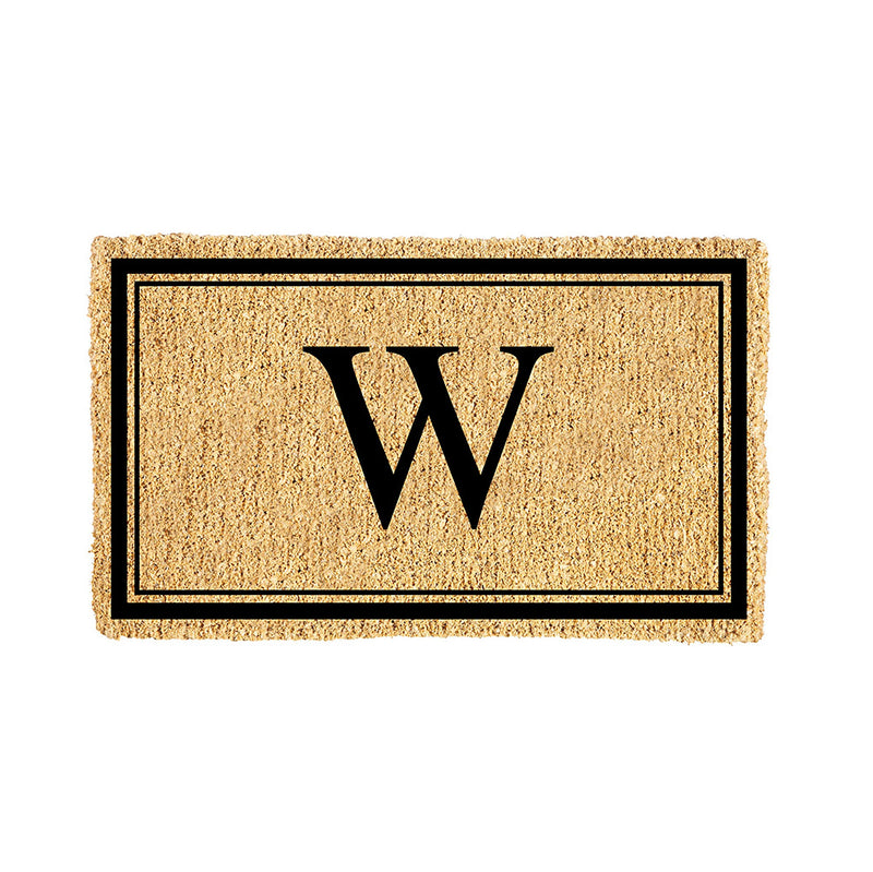 Monogram Coir Mat, Letter  "W"