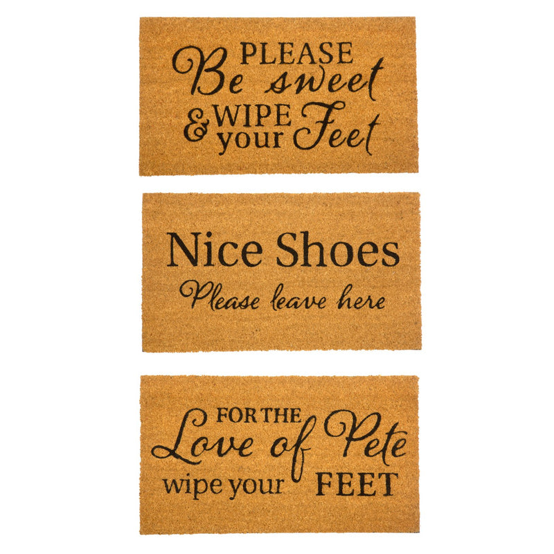 Funny Greeting Coir Mat
