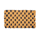 Navy and Natural Coir Woven Mat