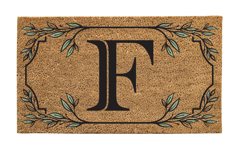 Monogram Coir Mat, Letter  "F"