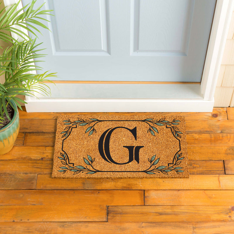 Monogram Coir Mat, Letter  "G"