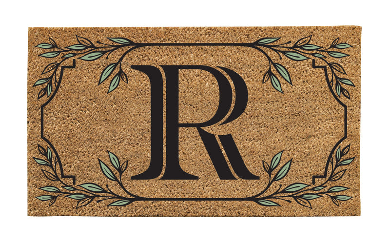 Monogram Coir Mat, Letter  "R"
