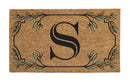 Monogram Coir Mat, Letter  "S"