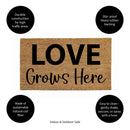 Love Grows Here Coir Mat
