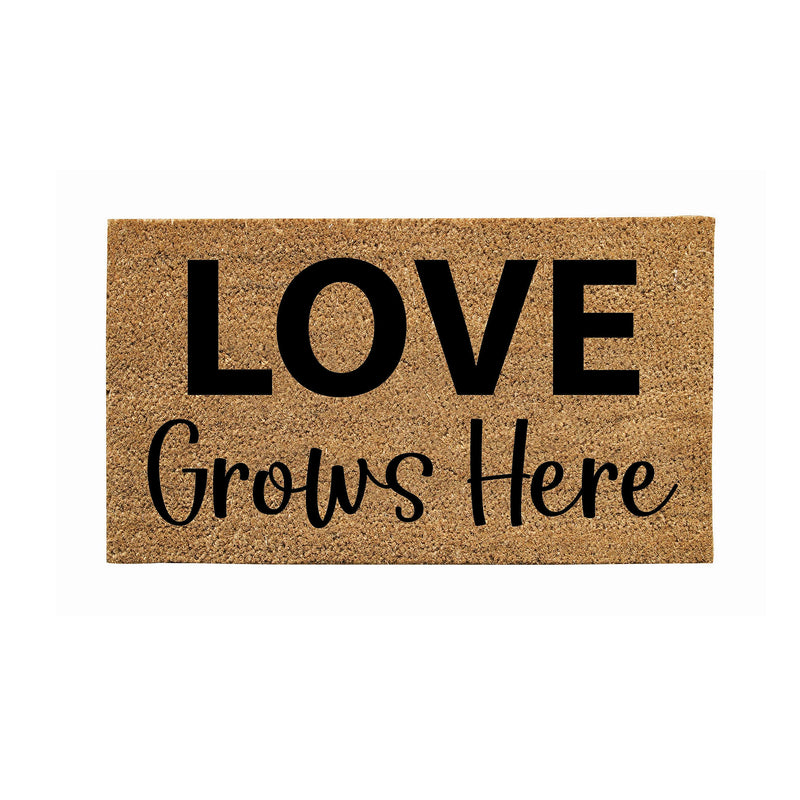 Love Grows Here Coir Mat