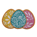 Happy Easter Floral Egg Shaped Coir Mat