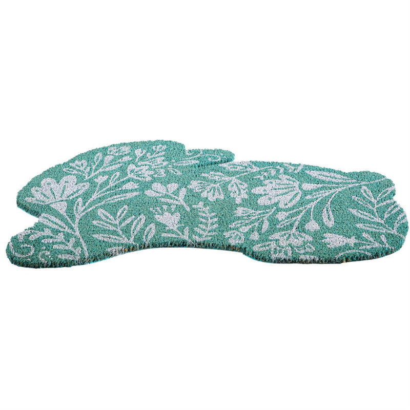 Easter Floral Bunny Shaped Coir Mat