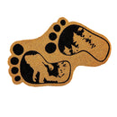 Big Foot Believe in Yourself Shaped Coir Mat