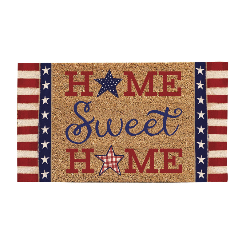 Patriotic Home Sweet Home Coir Mat