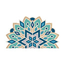 Vibrant Snowflake Shaped Coir Mat