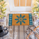 Sparkling Snowflake Coir Mat