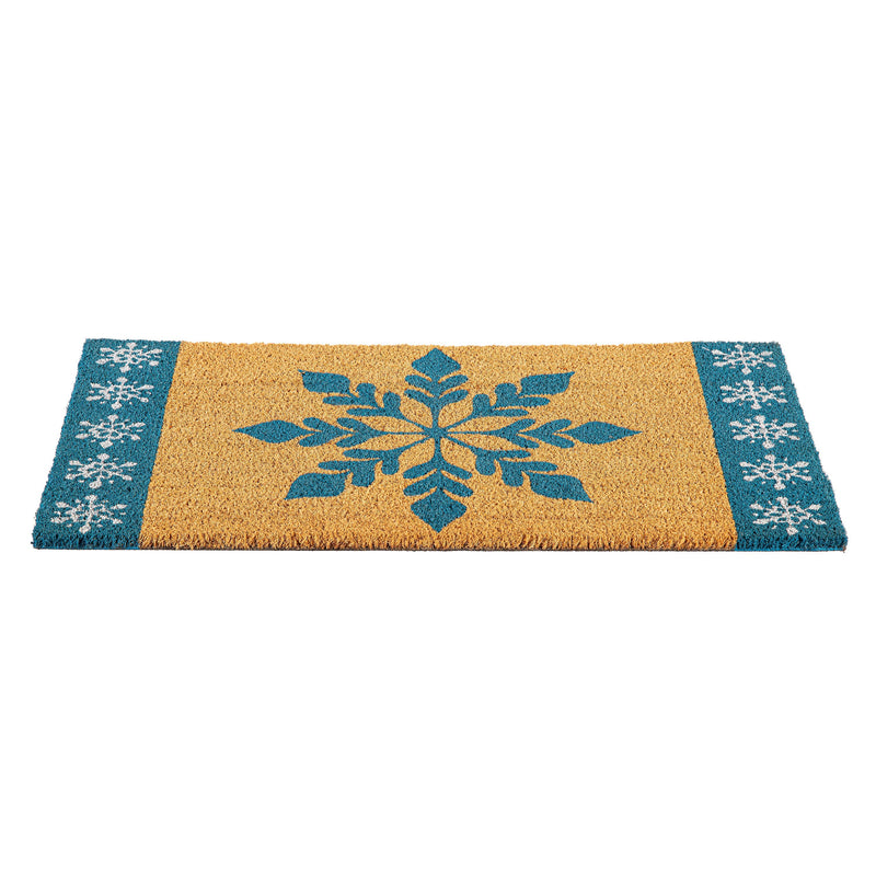 Sparkling Snowflake Coir Mat