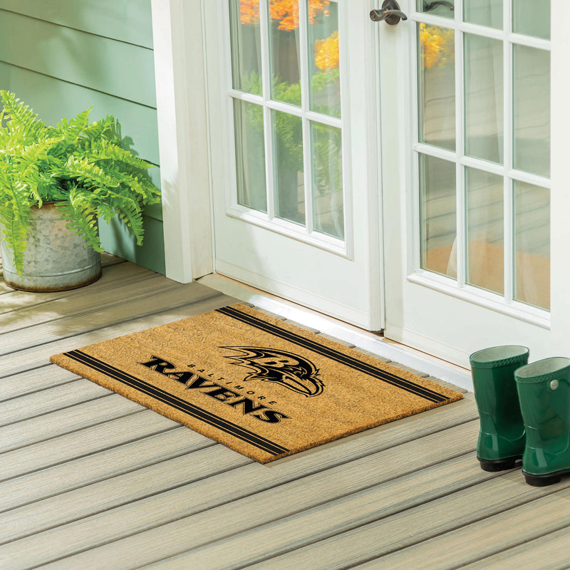 Baltimore Ravens Large One Color Coir Mat, 36"x24"