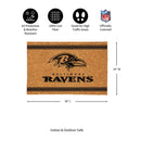 Baltimore Ravens Large One Color Coir Mat, 36"x24"