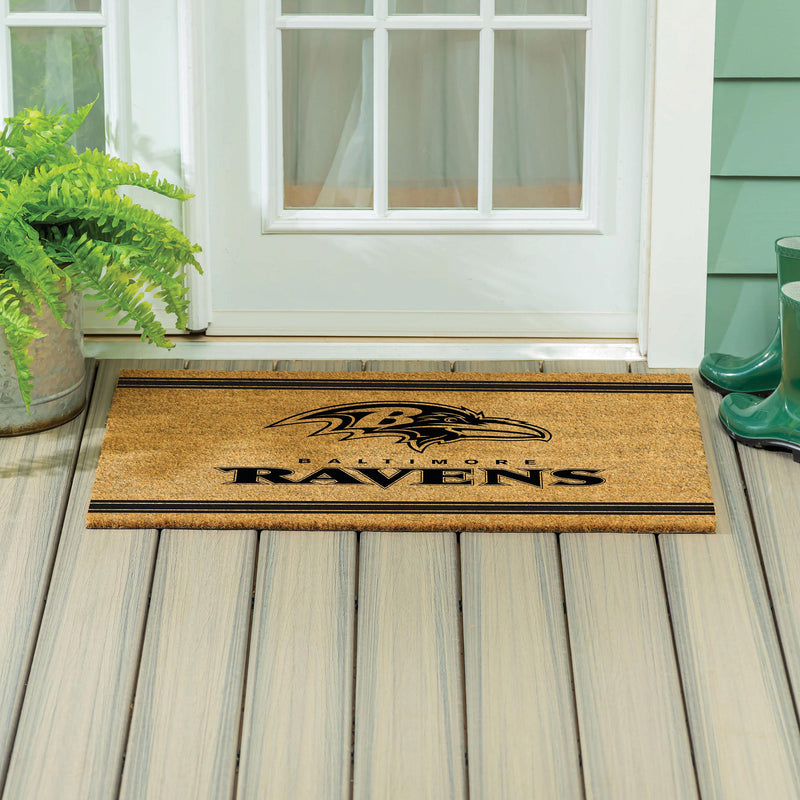 Baltimore Ravens Large One Color Coir Mat, 36"x24"