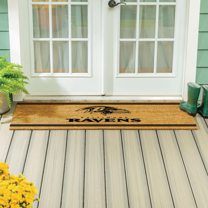 Baltimore Ravens Extra Large One Color Coir Mat, 60"x24"