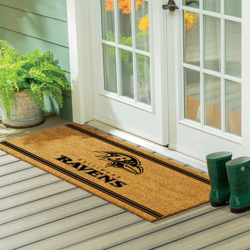 Baltimore Ravens Extra Large One Color Coir Mat, 60"x24"