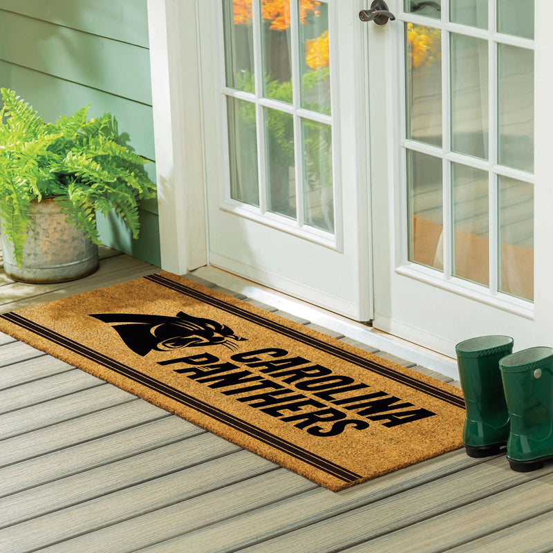 Carolina Panthers Extra Large One Color Coir Mat, 60"x24"