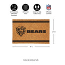 Chicago Bears Large One Color Coir Mat, 36"x24"