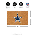 Dallas Cowboys Large Full Color Coir Mat, 36"x24"