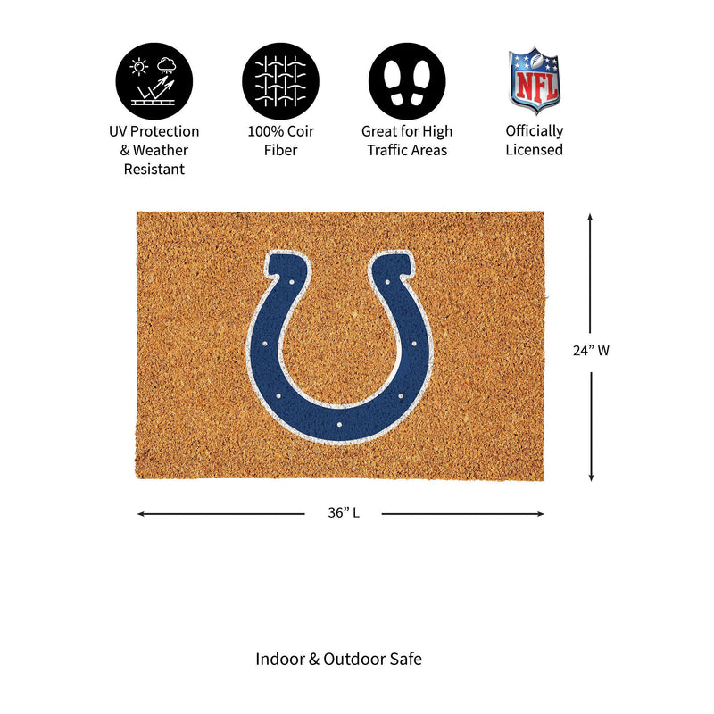 Indianapolis Colts Large Full Color Coir Mat, 36"x24"