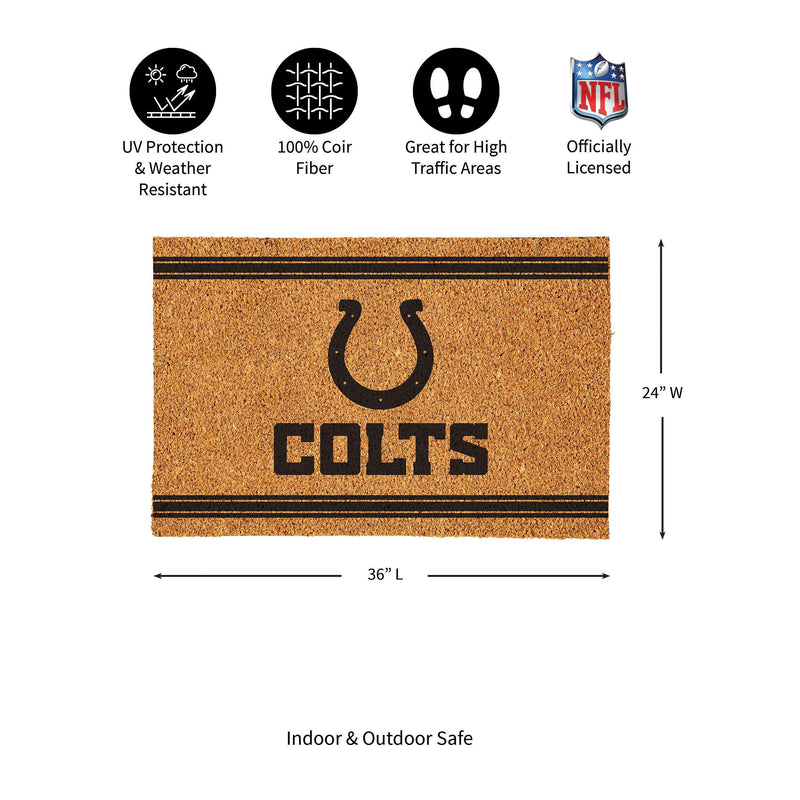 Indianapolis Colts Large One Color Coir Mat, 36"x24"
