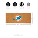 Miami Dolphins Extra Large Full Color Coir Mat, 60"x24"