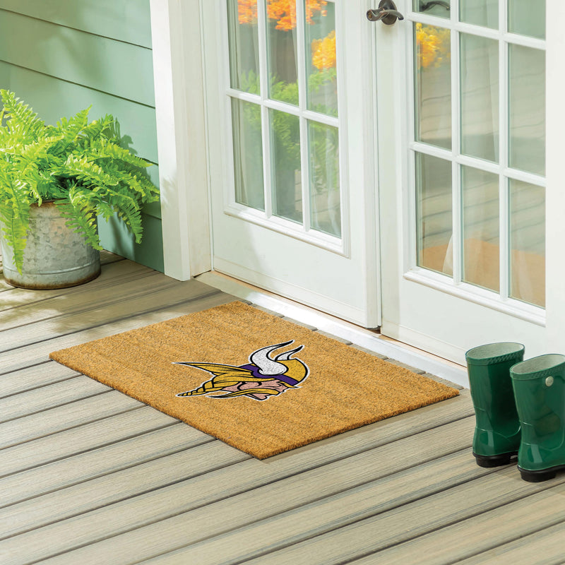 Minnesota Vikings Large Full Color Coir Mat, 36"x24"