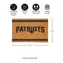 New England Patriots Large One Color Coir Mat, 36"x24"