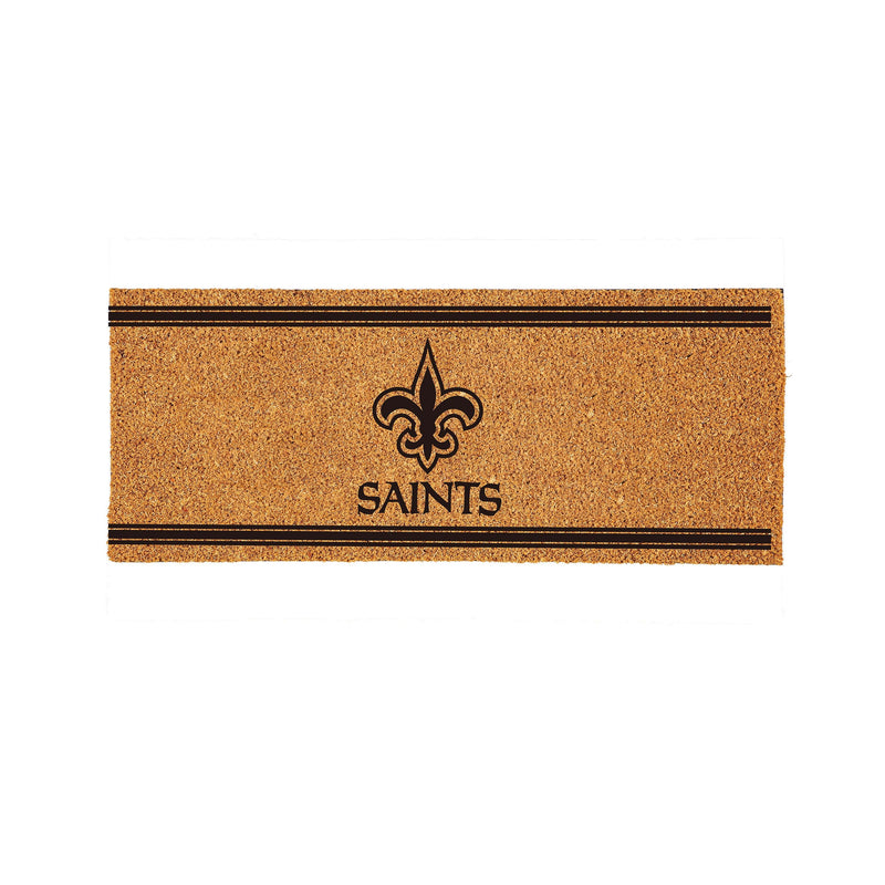 New Orleans Saints Extra Large One Color Coir Mat, 60"x24"