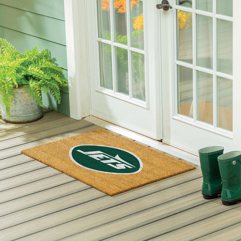 New York Jets Large Full Color Coir Mat, 36"x24"