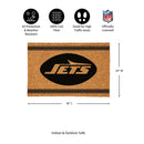 New York Jets Large One Color Coir Mat, 36"x24"