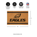 Philadelphia Eagles Large One Color Coir Mat, 36"x24"