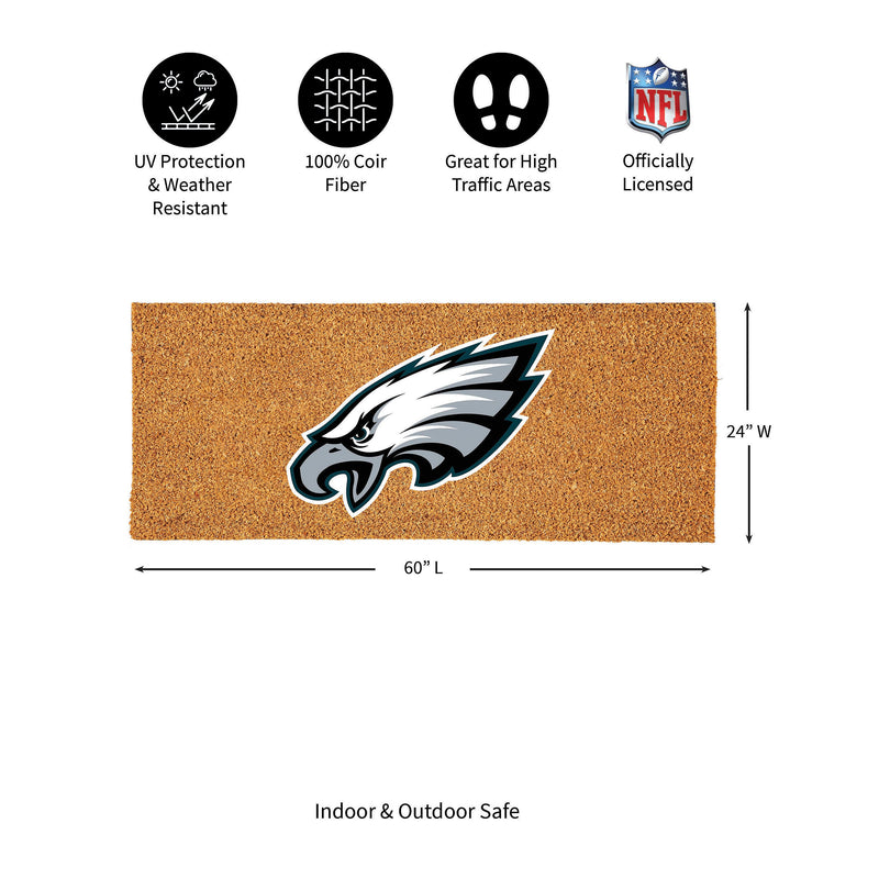 Philadelphia Eagles Extra Large Full Color Coir Mat, 60"x24"