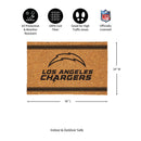 Los Angeles Chargers Large One Color Coir Mat, 36"x24"