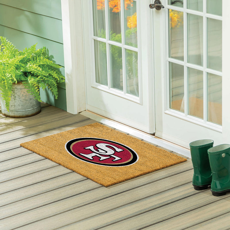 San Francisco 49ers Large Full Color Coir Mat, 36"x24"