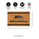 Seattle Seahawks Large One Color Coir Mat, 36"x24"