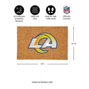 Los Angeles Rams Large Full Color Coir Mat, 36"x24"
