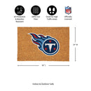 Tennessee Titans Large Full Color Coir Mat, 36"x24"
