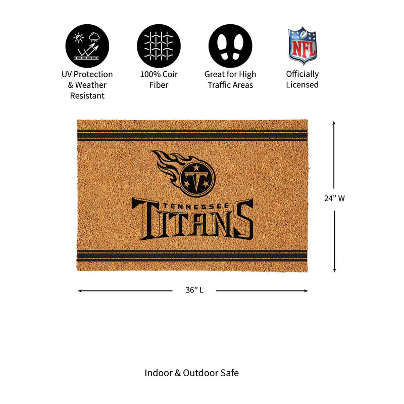 Tennessee Titans Large One Color Coir Mat, 36"x24"