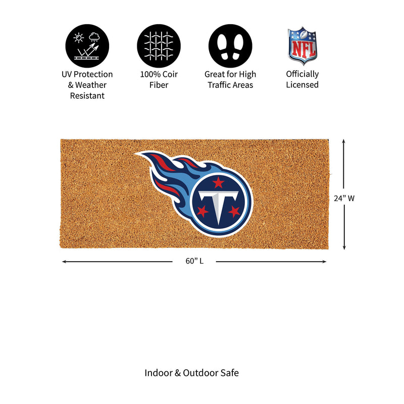 Tennessee Titans Extra Large Full Color Coir Mat, 60"x24"