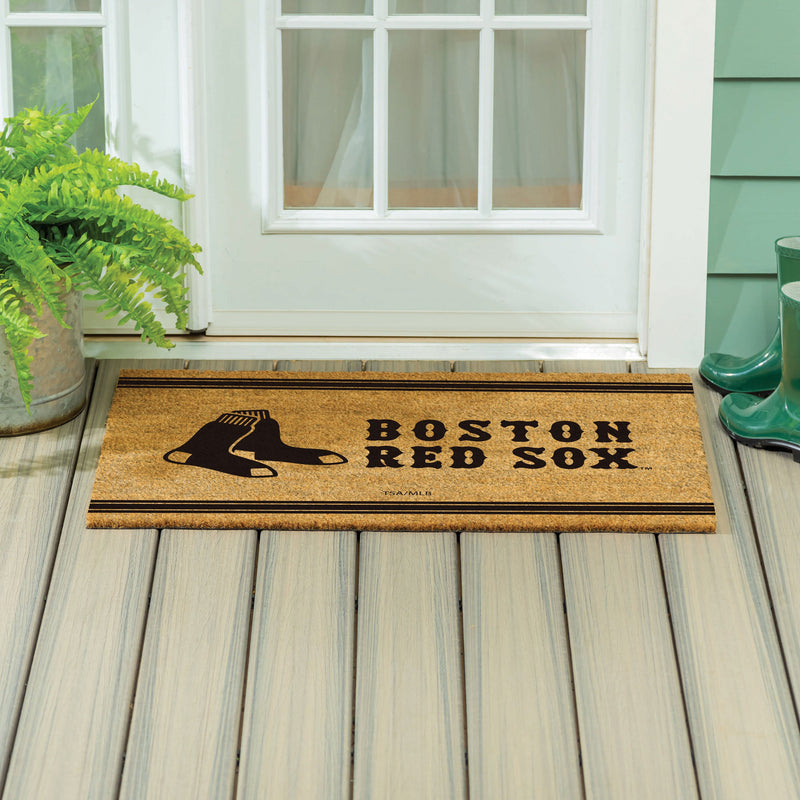 Boston Red Sox Large One Color Coir Mat, 36"x24"