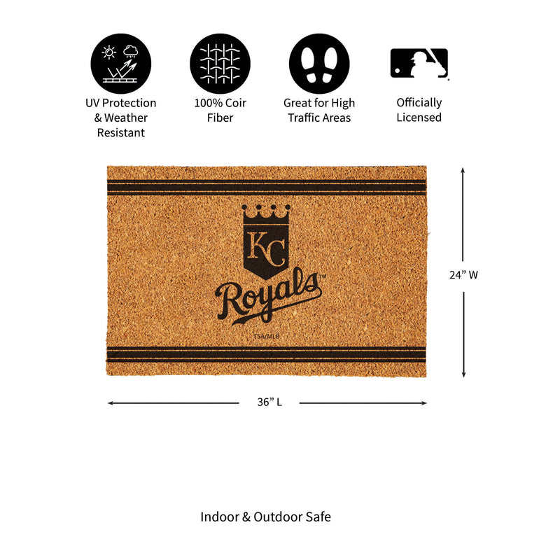 Kansas City Royals Large One Color Coir Mat, 36"x24"