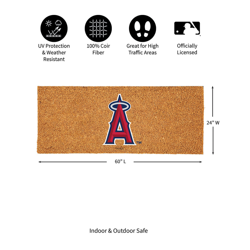 Los Angeles Angels Extra Large Full Color Coir Mat, 60"x24"