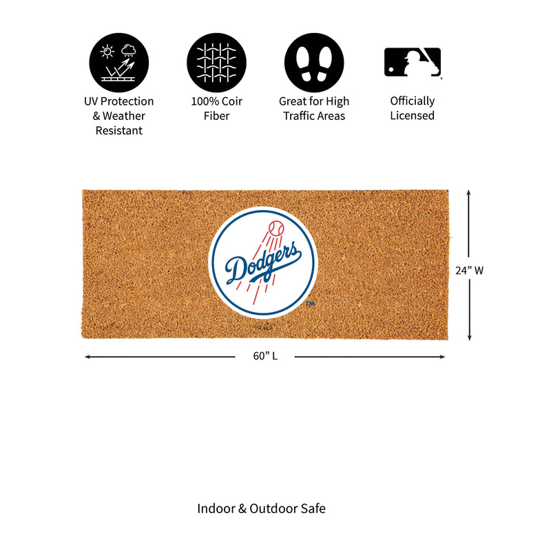 Los Angeles Dodgers Extra Large Full Color Coir Mat, 60"x24"