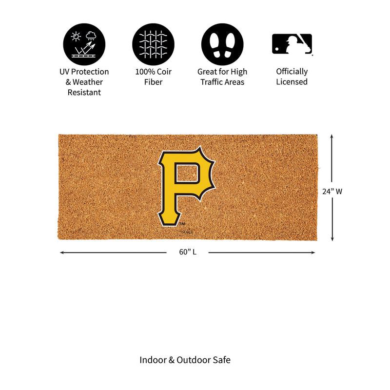 Pittsburgh Pirates Extra Large Full Color Coir Mat, 60"x24"
