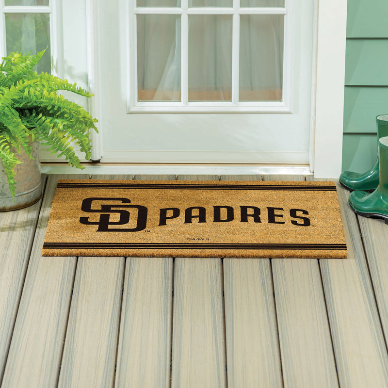 San Diego Padres Large One Color Coir Mat, 36"x24"